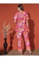 Pink Digital Print Muslin Co-Ord Set