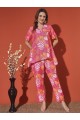 Pink Digital Print Muslin Co-Ord Set