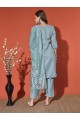 Magic Cotton Embroidered Sea Green Kurta Set