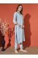 Sea Green Embroidered Kurta Set