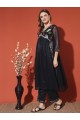 Black Embroidered Shimmer Anarkali Kurta Set