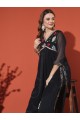 Black Embroidered Shimmer Anarkali Kurta Set