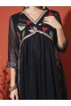 Black Embroidered Shimmer Anarkali Kurta Set