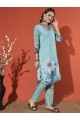 Sea Green Shimmer Kurta Set