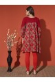 Maroon Mill Print Kurta