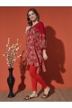 Maroon Mill Print Kurta