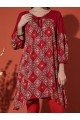 Maroon Mill Print Kurta