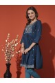 Dark Blue Rayon kurta