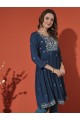 Dark Blue Rayon kurta