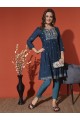 Dark Blue Rayon kurta