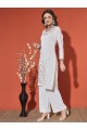 Roman Floral White Kurta Set