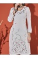 Roman Floral White Kurta Set