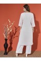 Roman Floral White Kurta Set